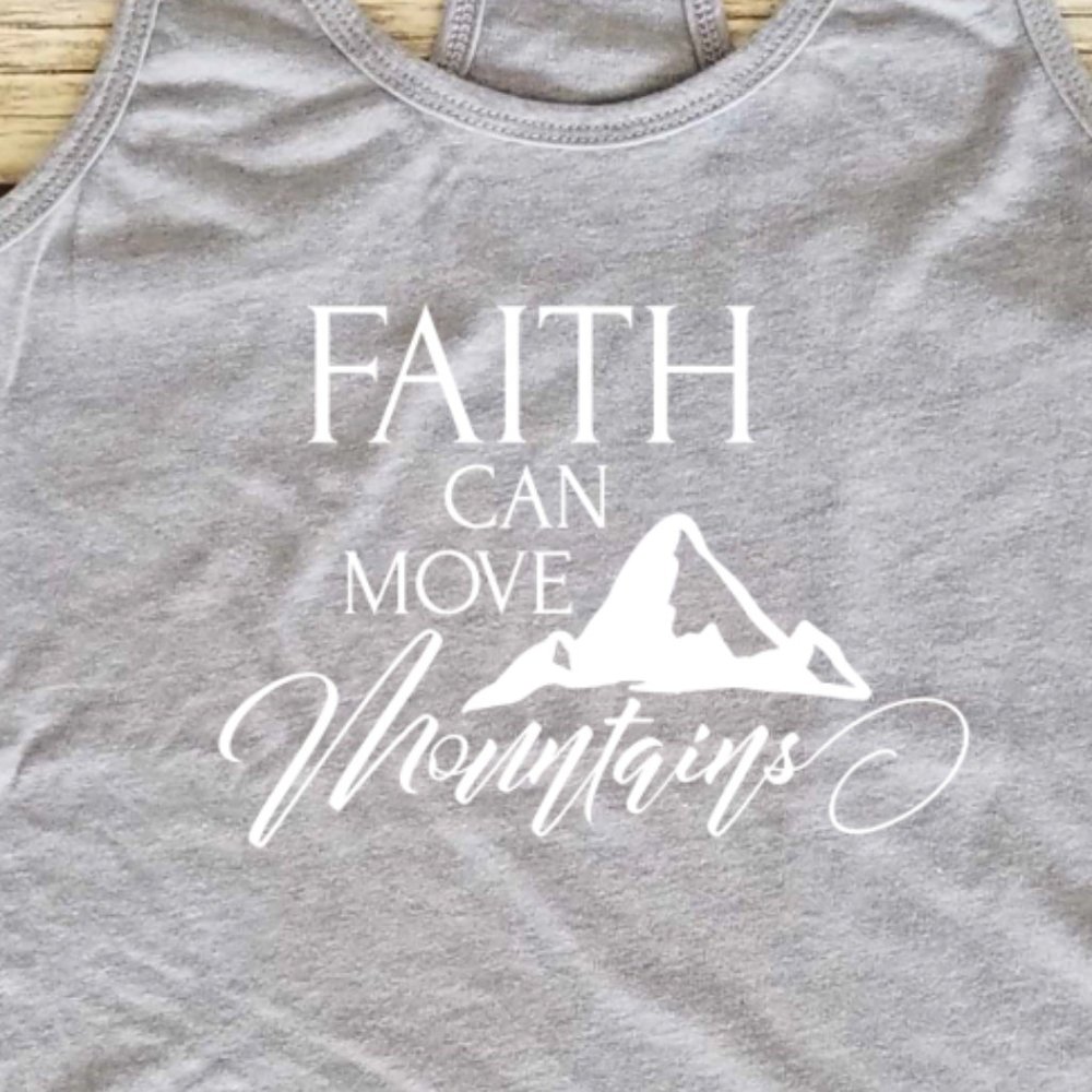 Faith Can Move Mountains - Ladies fitted Tank Top